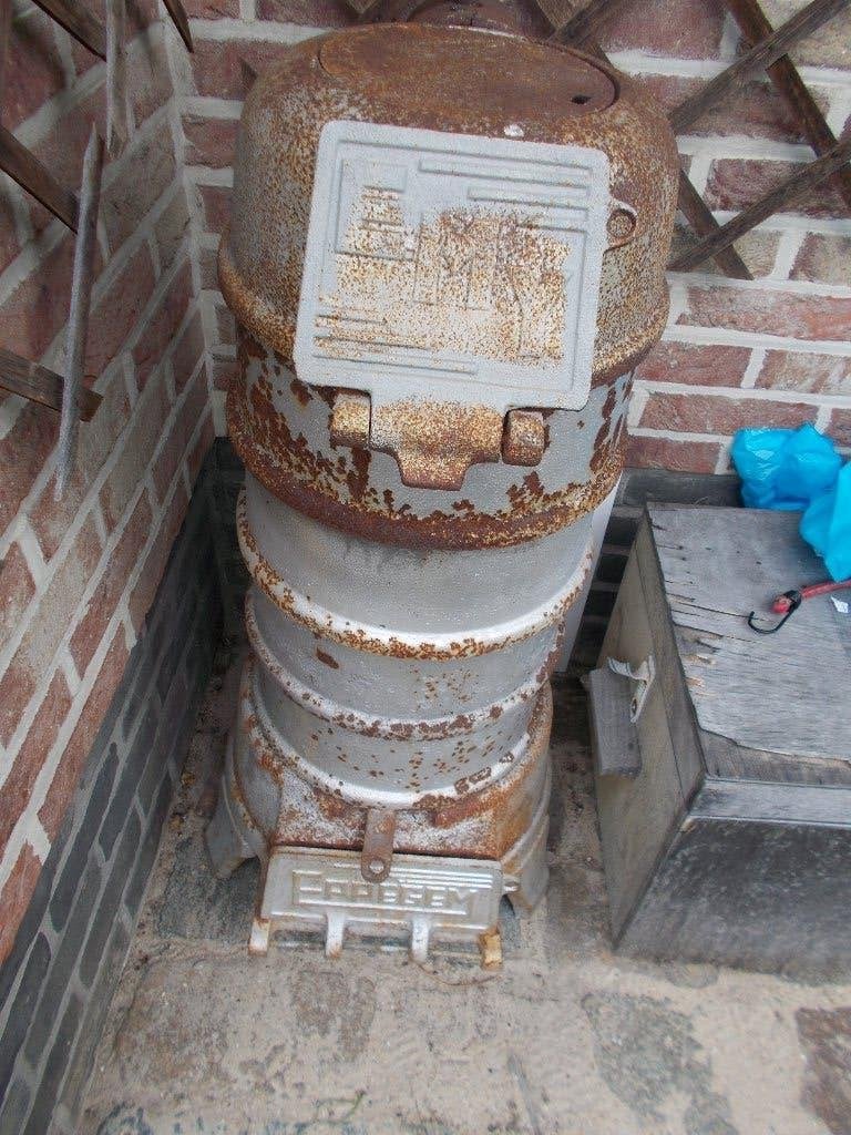 Ring kachel merk EMY EPPEGEM in goede staat ook de rooster, Ophalen of Verzenden, Gebruikt, Vrijstaand, Potkachel