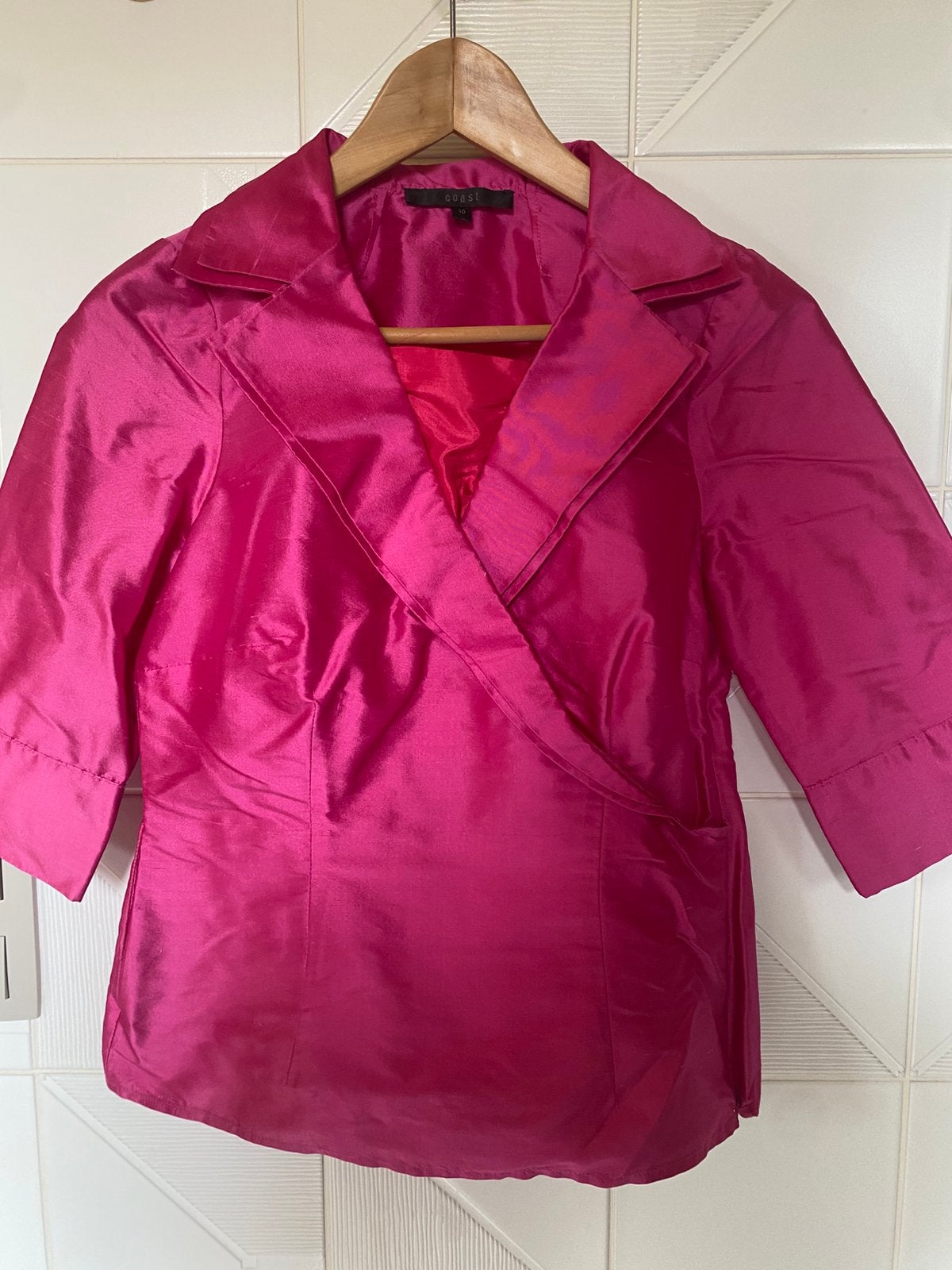 Satijnen blouse van Coast, Kleding | Dames, Blouses en Tunieken, Ophalen of Verzenden, Zo goed als nieuw