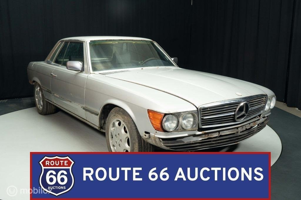 Mercedes-Benz 280 SLC | 1978 | Route 66 Auctions, Auto's, Zwart, Mercedes-Benz, Bedrijf, Handgeschakeld