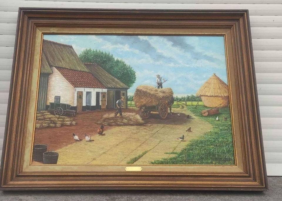 Huile sur toile signe w van buyten, Enlèvement