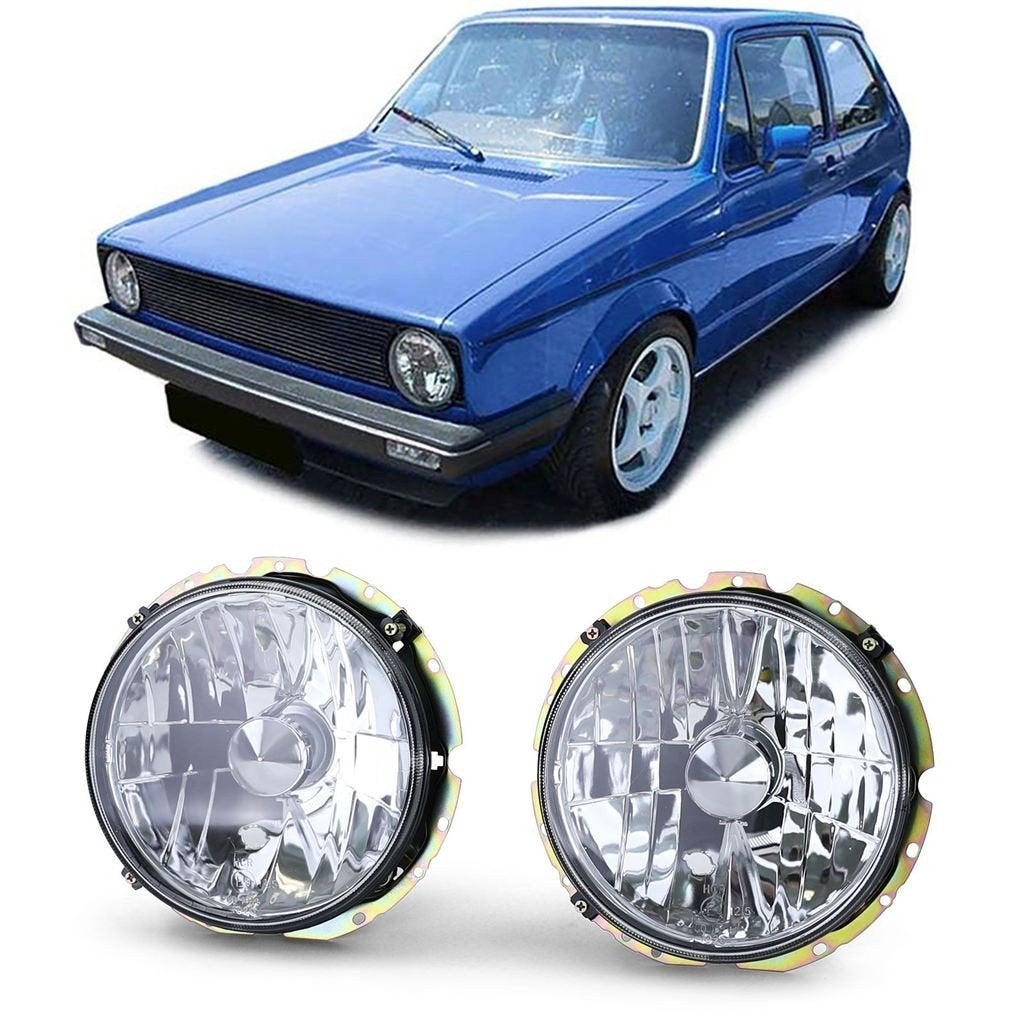 Koplampen Set Geschikt Voor Volkswagen Golf 1 Chrome, Verzenden