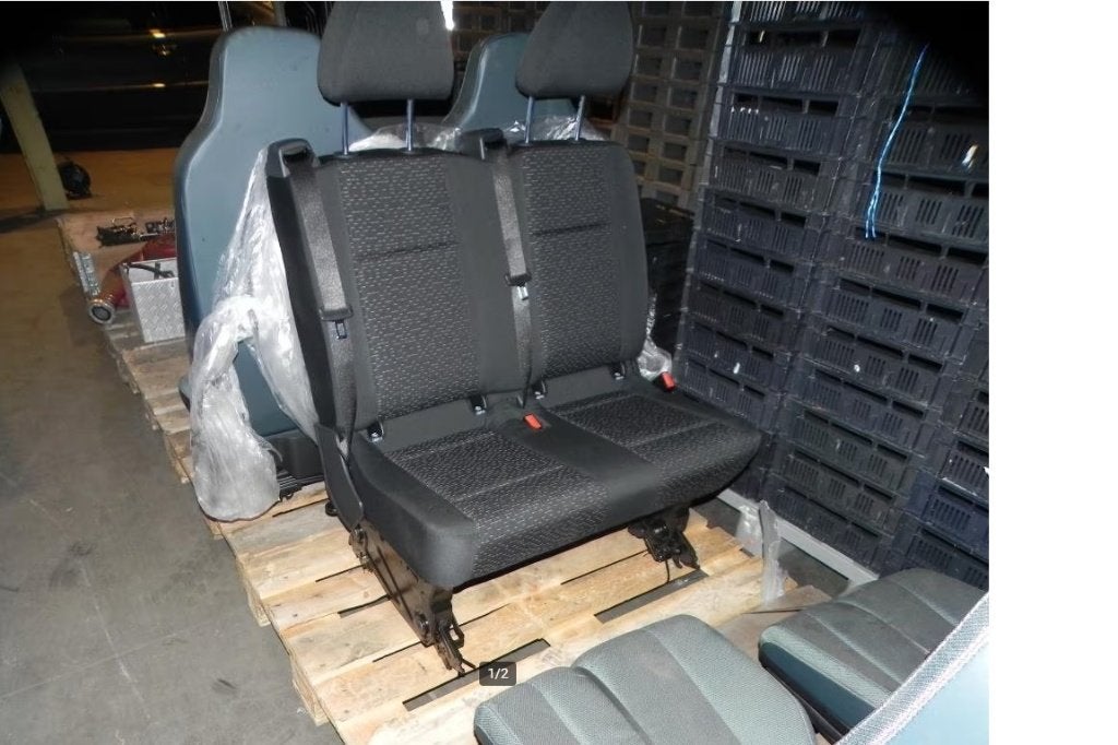 Dubbele stoel +kopsteun Sprinter passagiers achterin, Ophalen, Mercedes-Benz