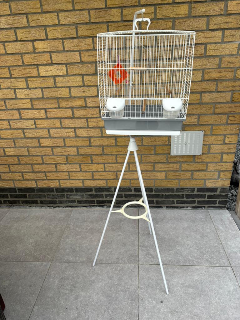 Vogelkooi met staander, Dieren en Toebehoren, Ophalen, Gebruikt, Vogelkooi