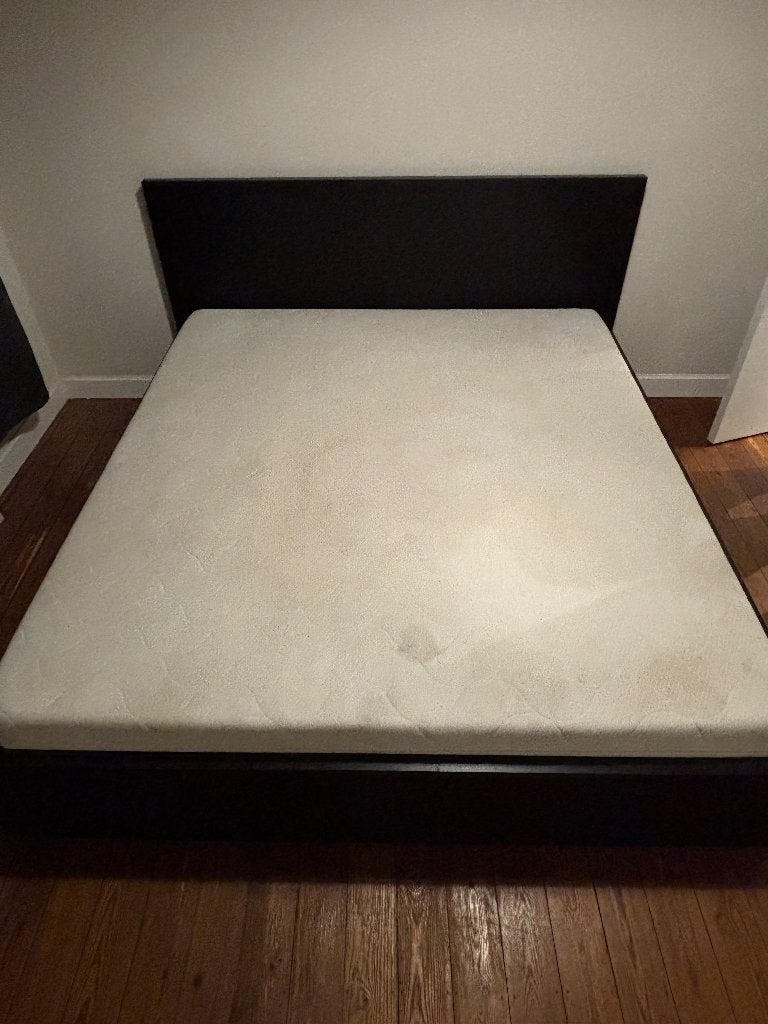Bed ikea malm, Ophalen, Gebruikt, Zwart, Tweepersoons