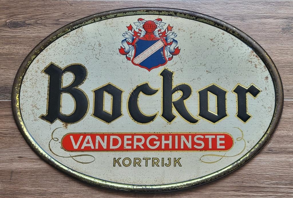 Blikken reclamebord Bockor Vanderghinste., Verzamelen, Ophalen of Verzenden