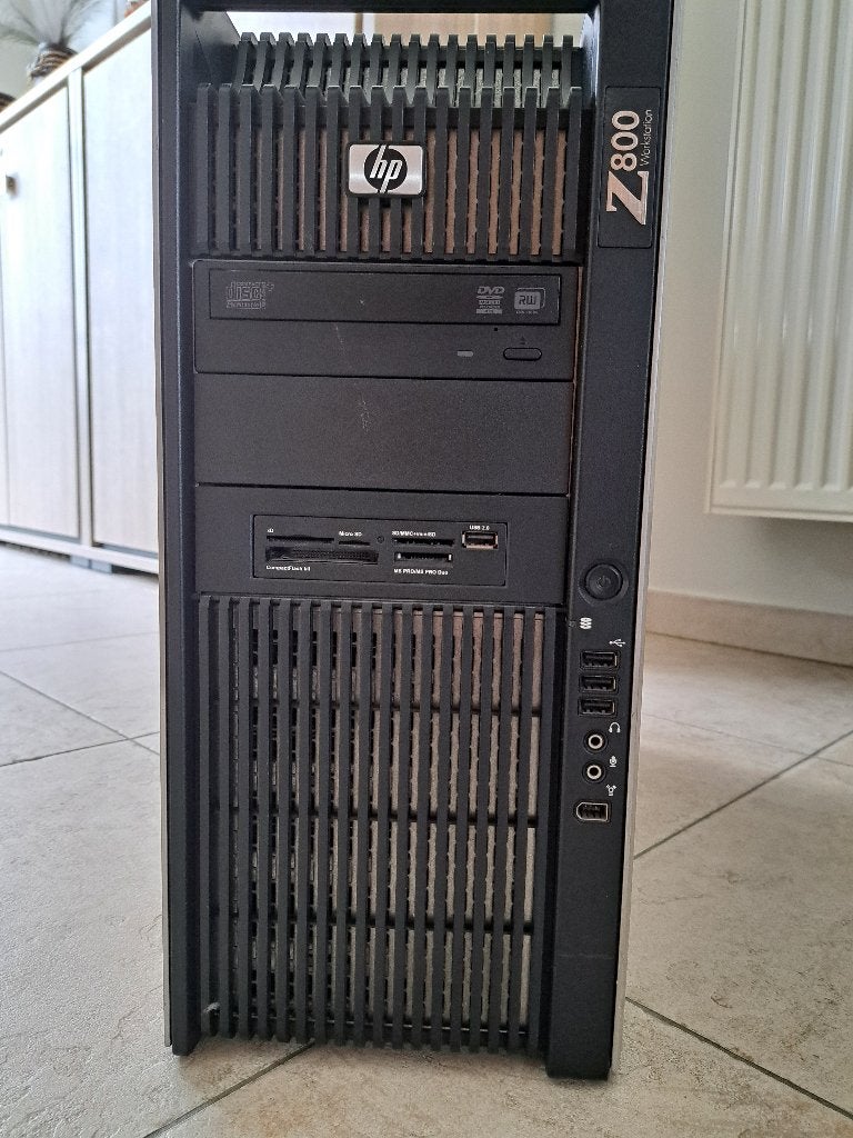 HP Z800 Workstation, Informatique & Logiciels, Ordinateurs de bureau, Utilisé, 3 à 4 Ghz, HDD, 16 GB, Avec carte vidéo, Enlèvement