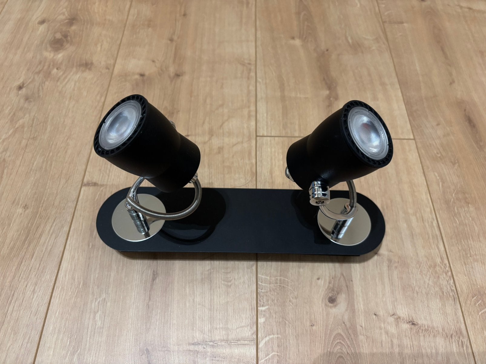 Modern zwart armatuur incl 2 spots, Modern, Zwart, Ophalen of Verzenden, Zo goed als nieuw