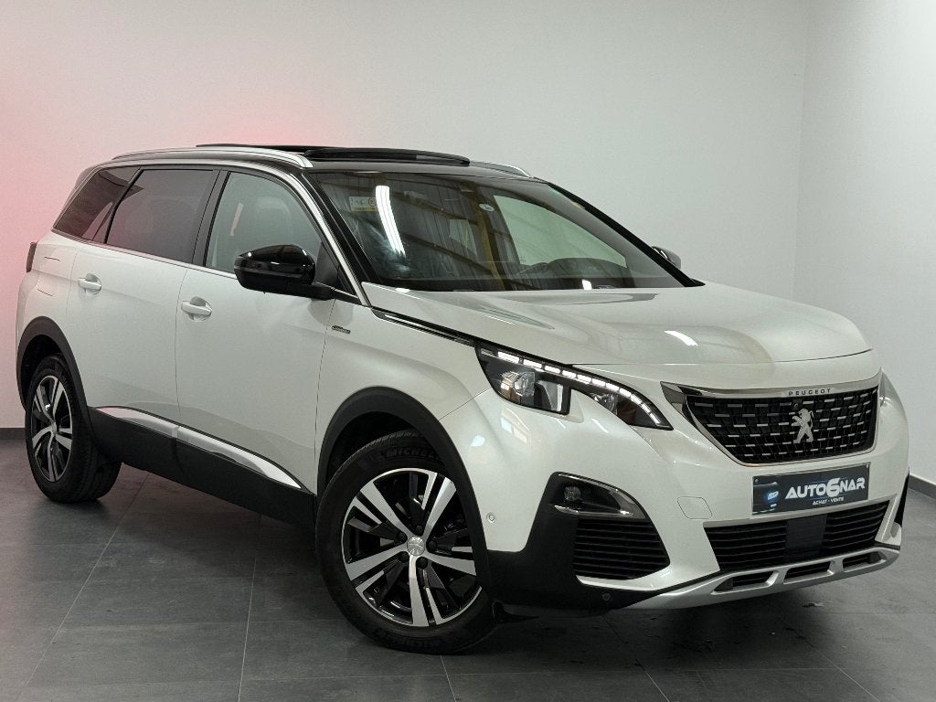 Peugeot 5008 1.5 HDi GT Line - Euro6d - Boite Auto - Carnet, Wit, Leder, 5 deurs, SUV of Terreinwagen