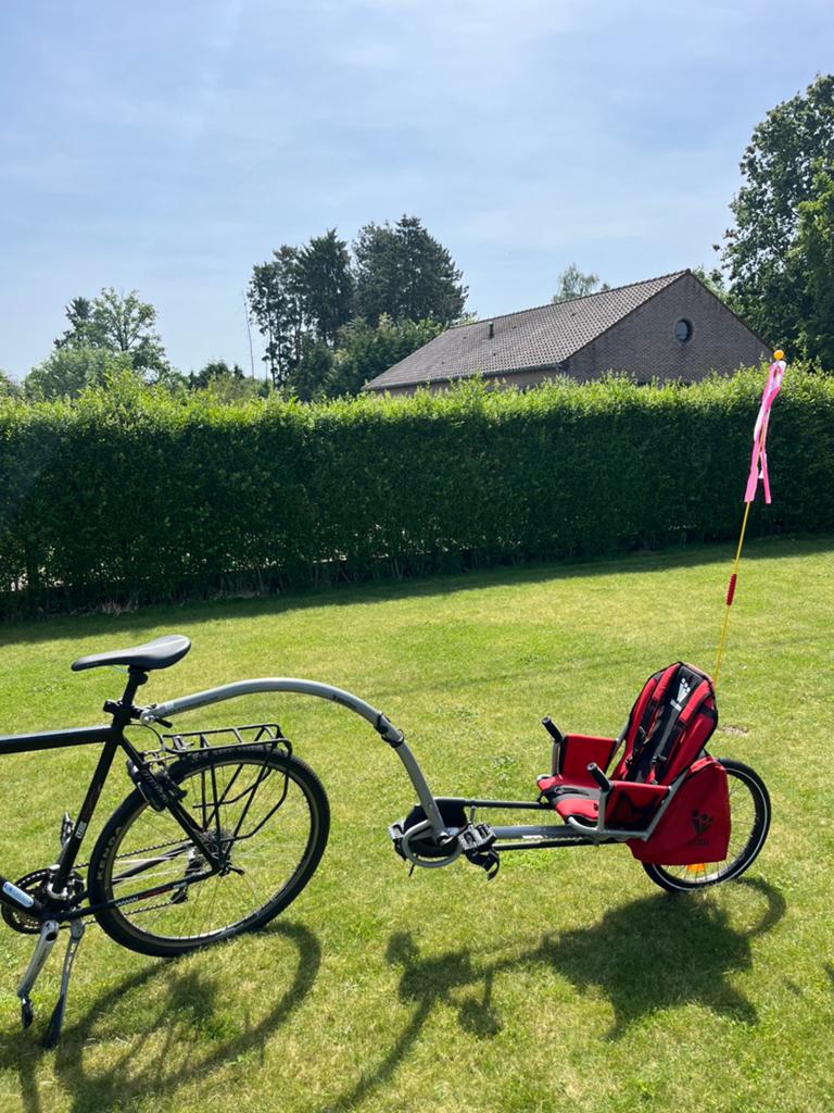Weehoo meerijfiets aanhanger, Ophalen, Gebruikt
