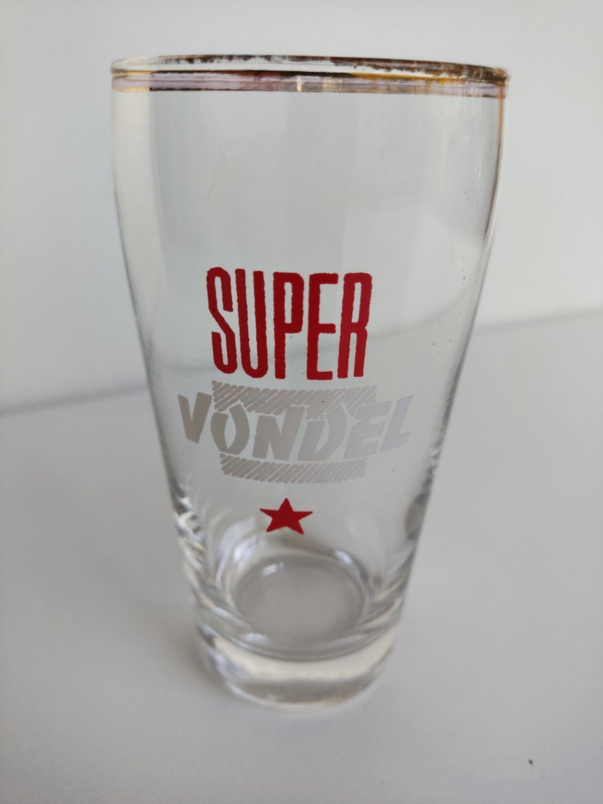 Verzamelglas Super Vondel Bier, Ophalen, Zo goed als nieuw, Glas of Glazen, Overige merken