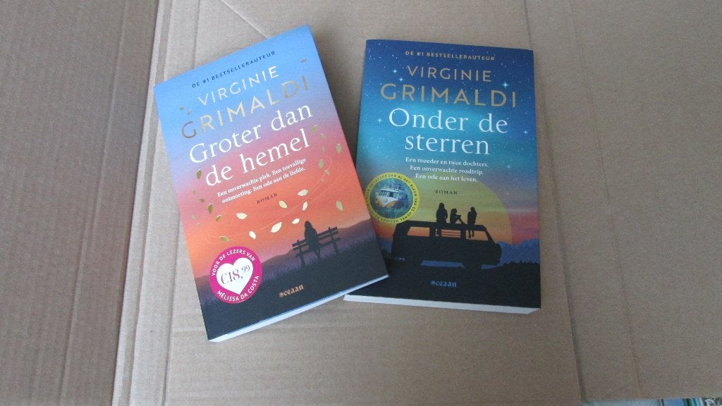 Groter dan de hemel + Onder de sterren, Livres, Enlèvement, Comme neuf, Virginie Grimaldi