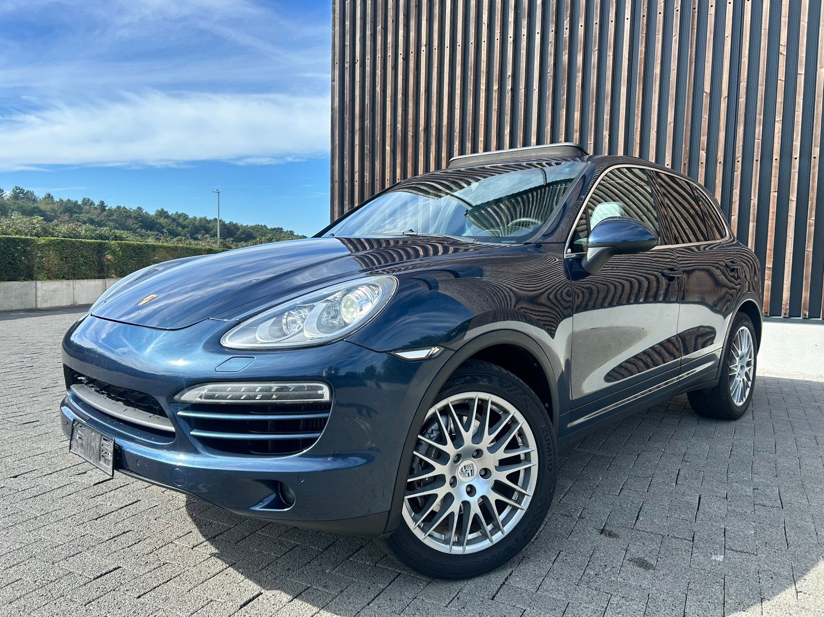 Porsche Cayenne 3.0 Diesel 245pk | 8 - Traps Automaat, Autos, Cuir, Achat, Bleu, 5 portes