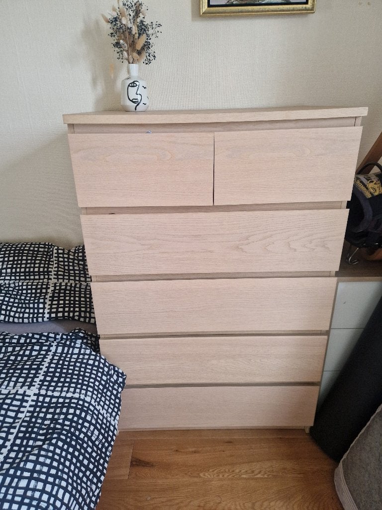 Ikea Malm ladekast, Huis en Inrichting, Ophalen, Gebruikt, 5 laden of meer, 100 tot 150 cm