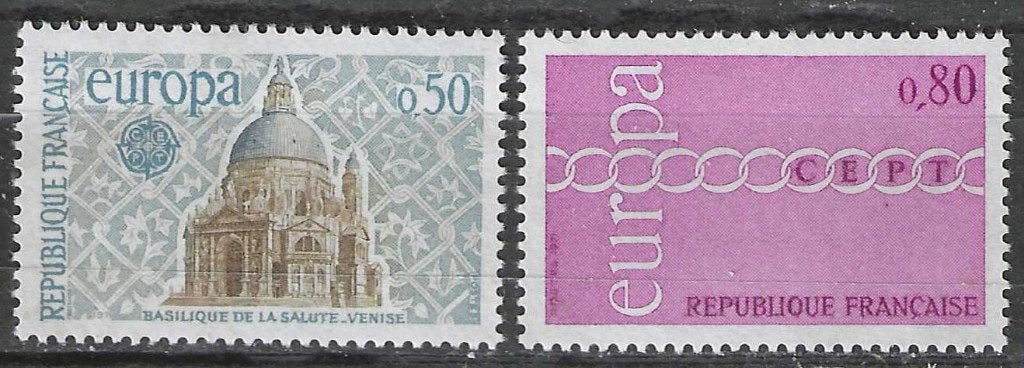 Frankrijk 1971 - Yvert 1676-1677 - Europazegels (PF), Verzenden, Postfris