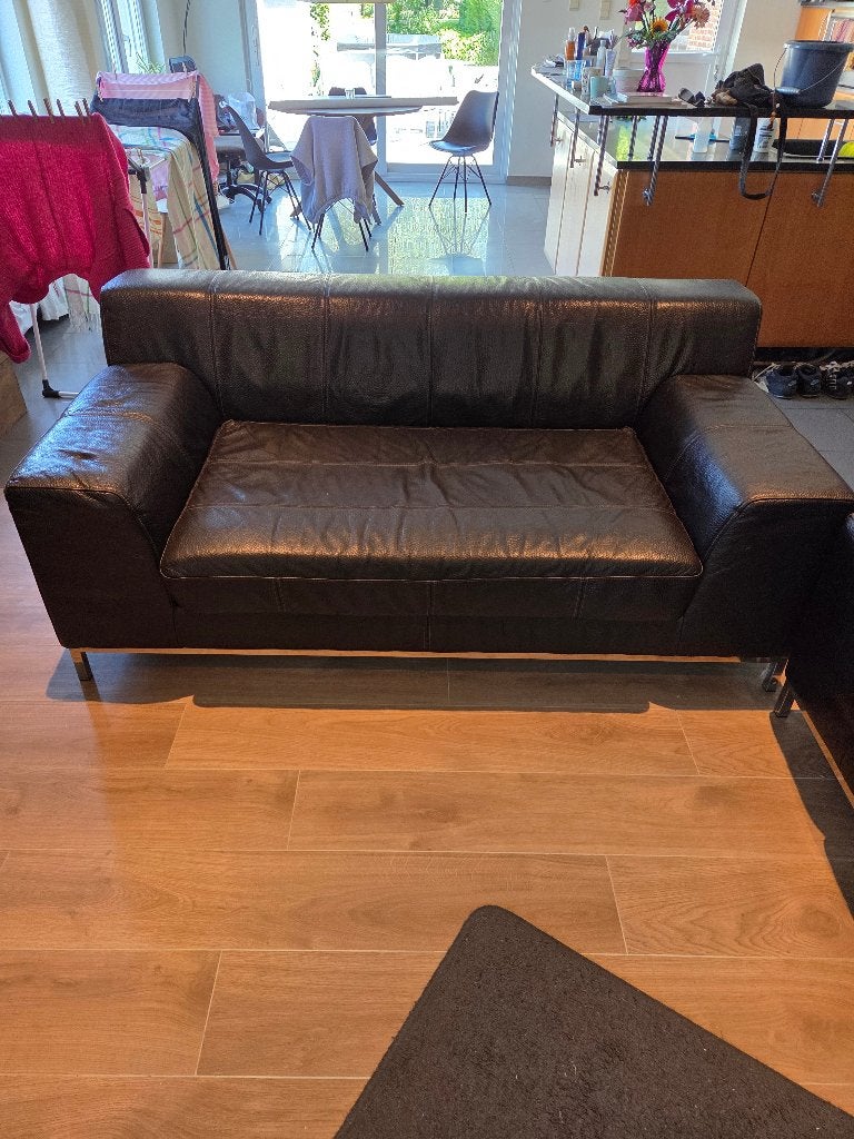 Ikea Kramfors 3-zit en 2-zit, Ophalen, Gebruikt, Rechte bank, Leer