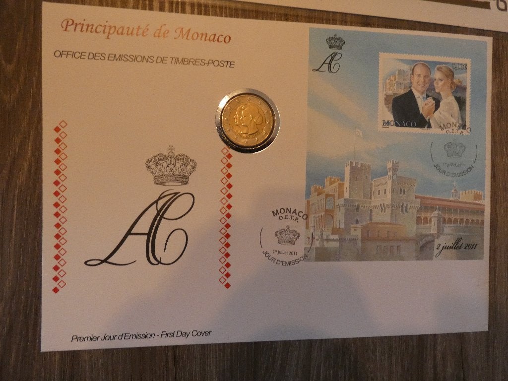 numus brief euromunt monaco 2011, Postzegels en Munten, Munten | Europa | Euromunten, Ophalen, Monaco, Overige waardes, Losse munt