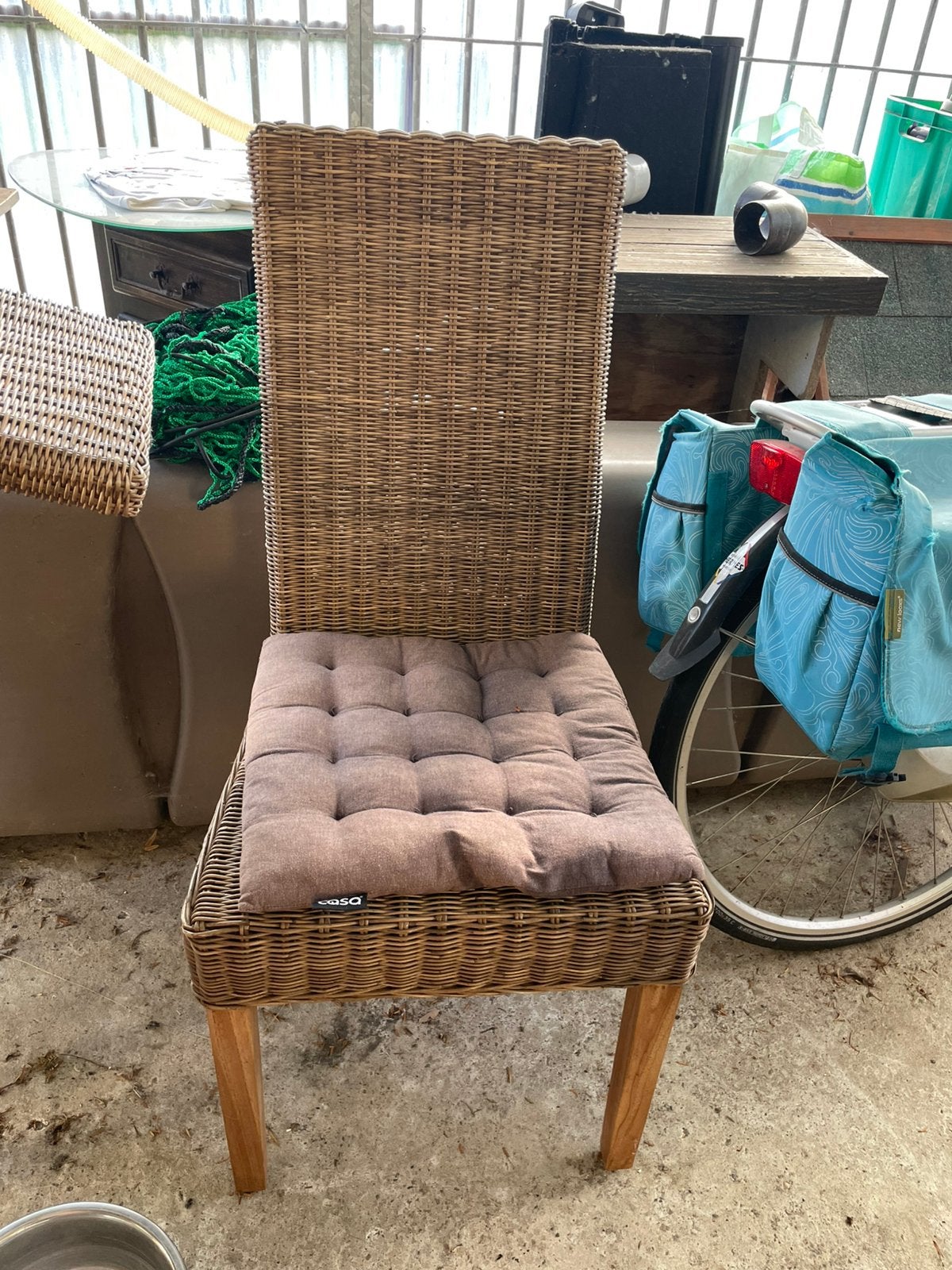 Rieten stoelen, Ophalen, Gebruikt, Bruin, Riet of Rotan