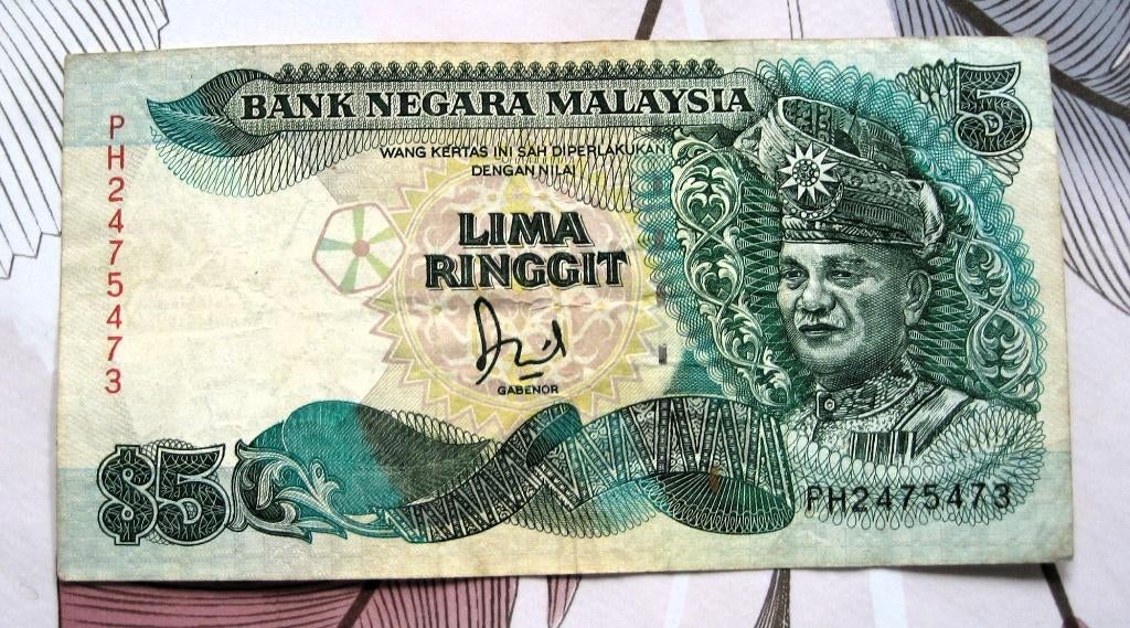 Malaysia 5 dollar biljet, Postzegels en Munten, Ophalen of Verzenden, Zuidoost-Azië, Los biljet