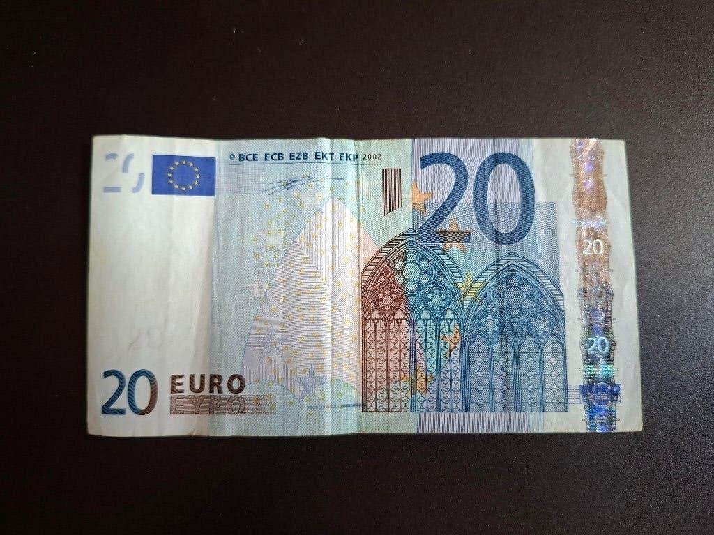 2002 Duitsland 20 euro 1e type Duisenberg code P005, Postzegels en Munten, Bankbiljetten | Europa | Eurobiljetten, Verzenden, Duitsland