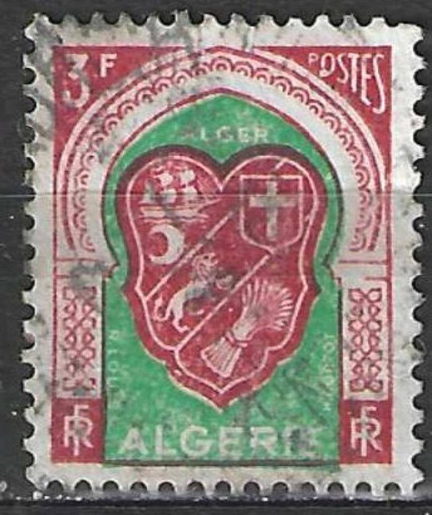 Algerije 1947 - Yvert 261 - Wapenschild Algiers (ST), Verzenden, Gestempeld