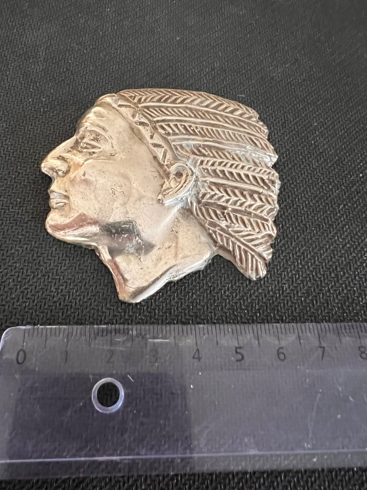 Broche indianenhoofd, Handtassen en Accessoires, Ophalen of Verzenden