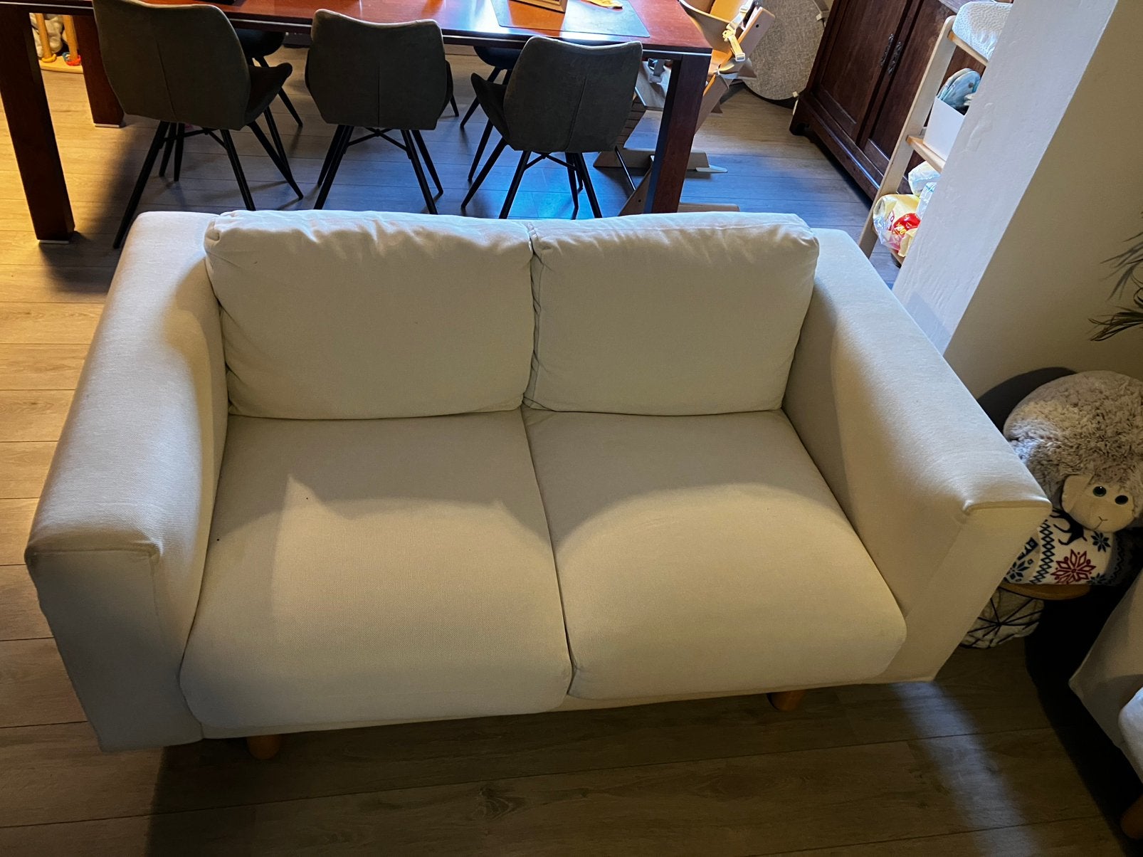 Ikea zetelset wit, Huis en Inrichting, Ophalen, Gebruikt, Rechte bank, Stof