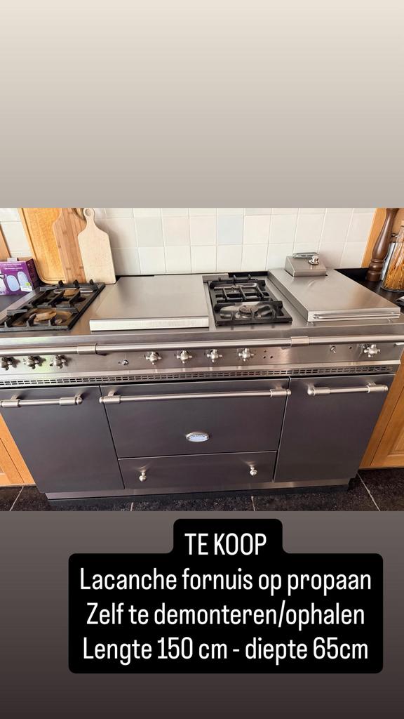 Lacanche fontenay classic gasfornuis/oven/friteuse, Elektronische apparatuur, Ophalen, Gebruikt, Gas