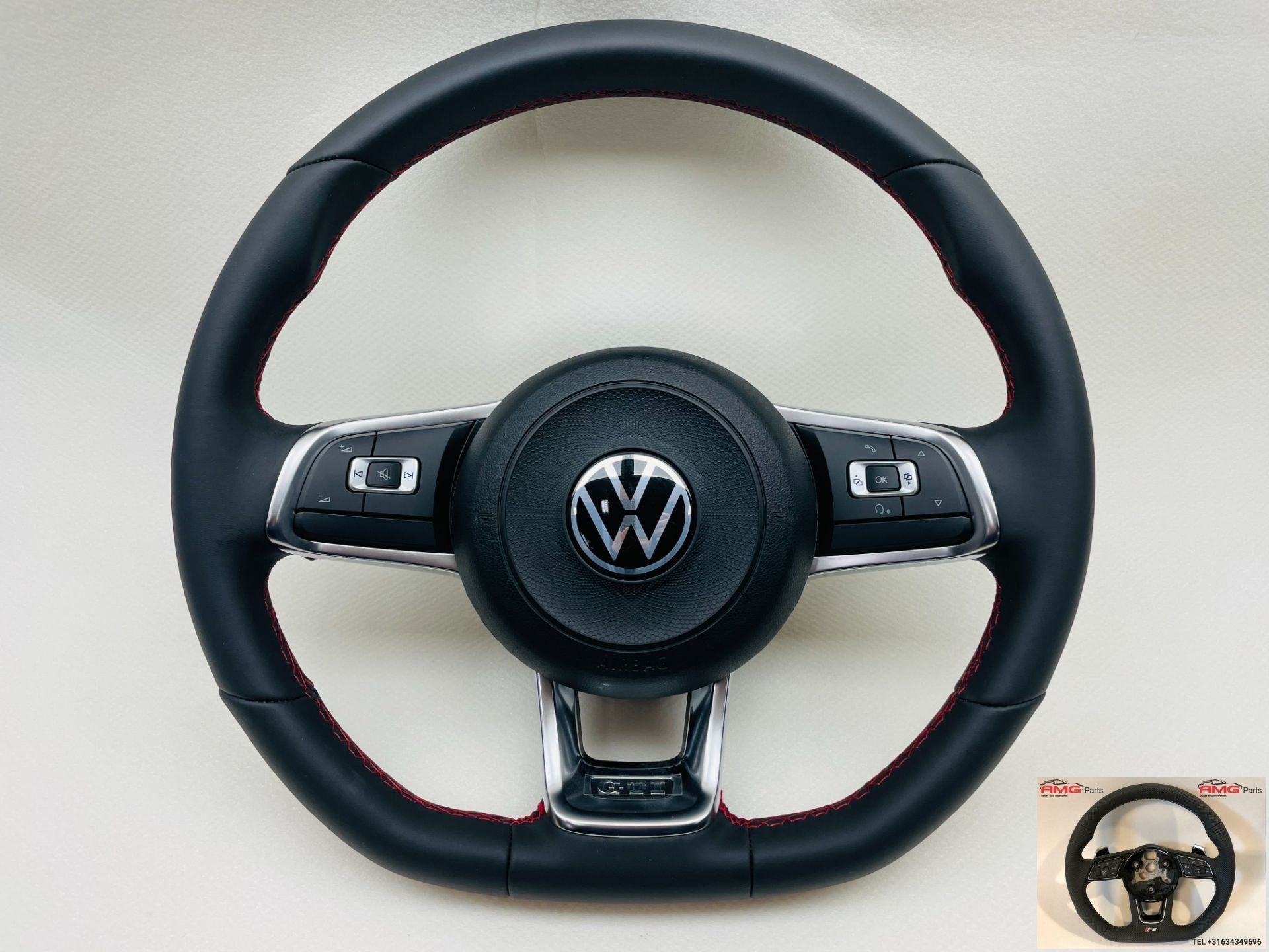 Vw GTi Stuur met Airbag Golf 7 Polo UP T-Cross T-Roc, Volkswagen, Volkswagen AG, Nieuw, Vw@volkswagen.de