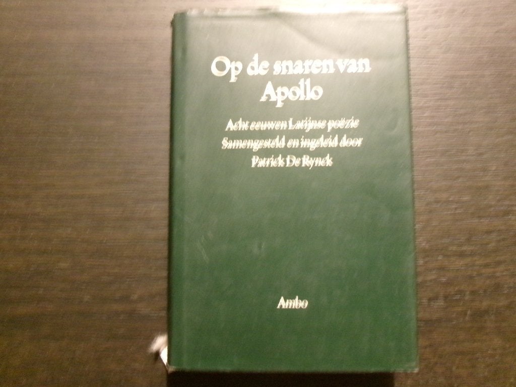 Op de snaren van Apollo -Patrick  De Rynck-, Boeken, Ophalen of Verzenden
