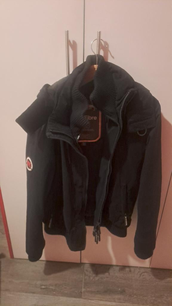 Manteau noir hiver SuperDry, Taille 56/58 (XL), Enlèvement, Porté, Noir