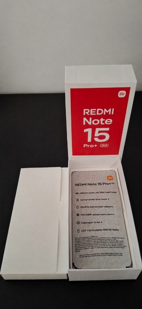 Xiaomi Redmi Note 15 Pro+ 5G – 8 Go de RAM / 256 Go – Noir, Enlèvement, Neuf, Noir