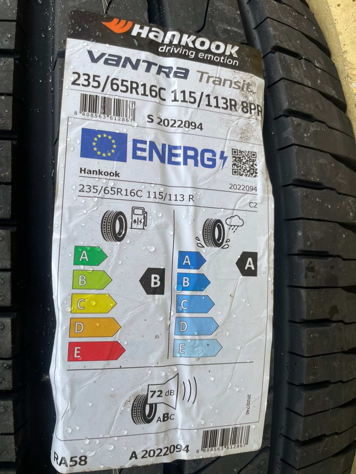 235 65 r16 Hankook neuf 4 pièces, Neuf, 16 pouces, Pneus été, Véhicule utilitaire