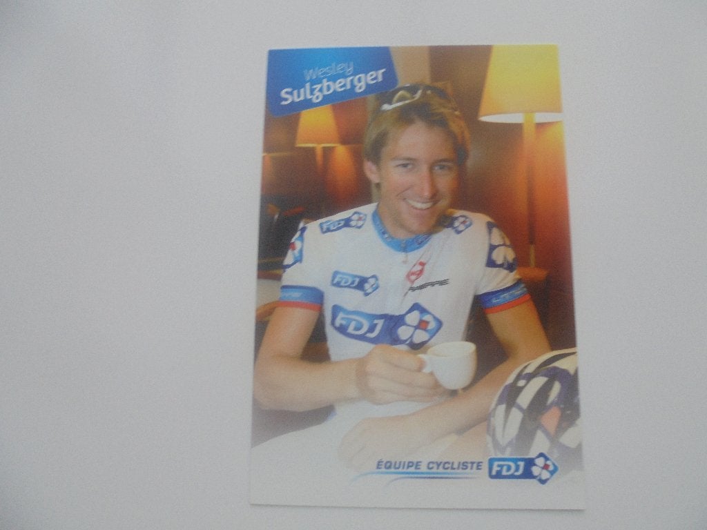 wielrenner -wesley sulzberger, Verzenden, 1980 tot heden, Zo goed als nieuw, Foto