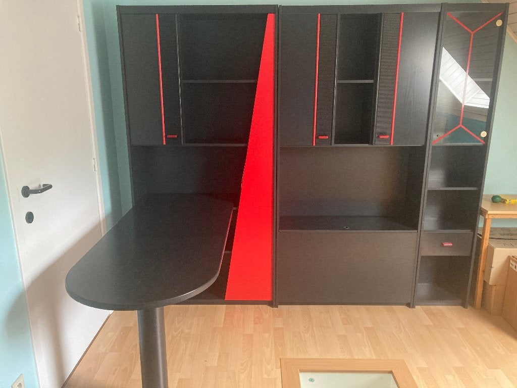 Tiener slaapkamer met bureau, Huis en Inrichting, Ophalen, Gebruikt, Eenpersoons, Modern