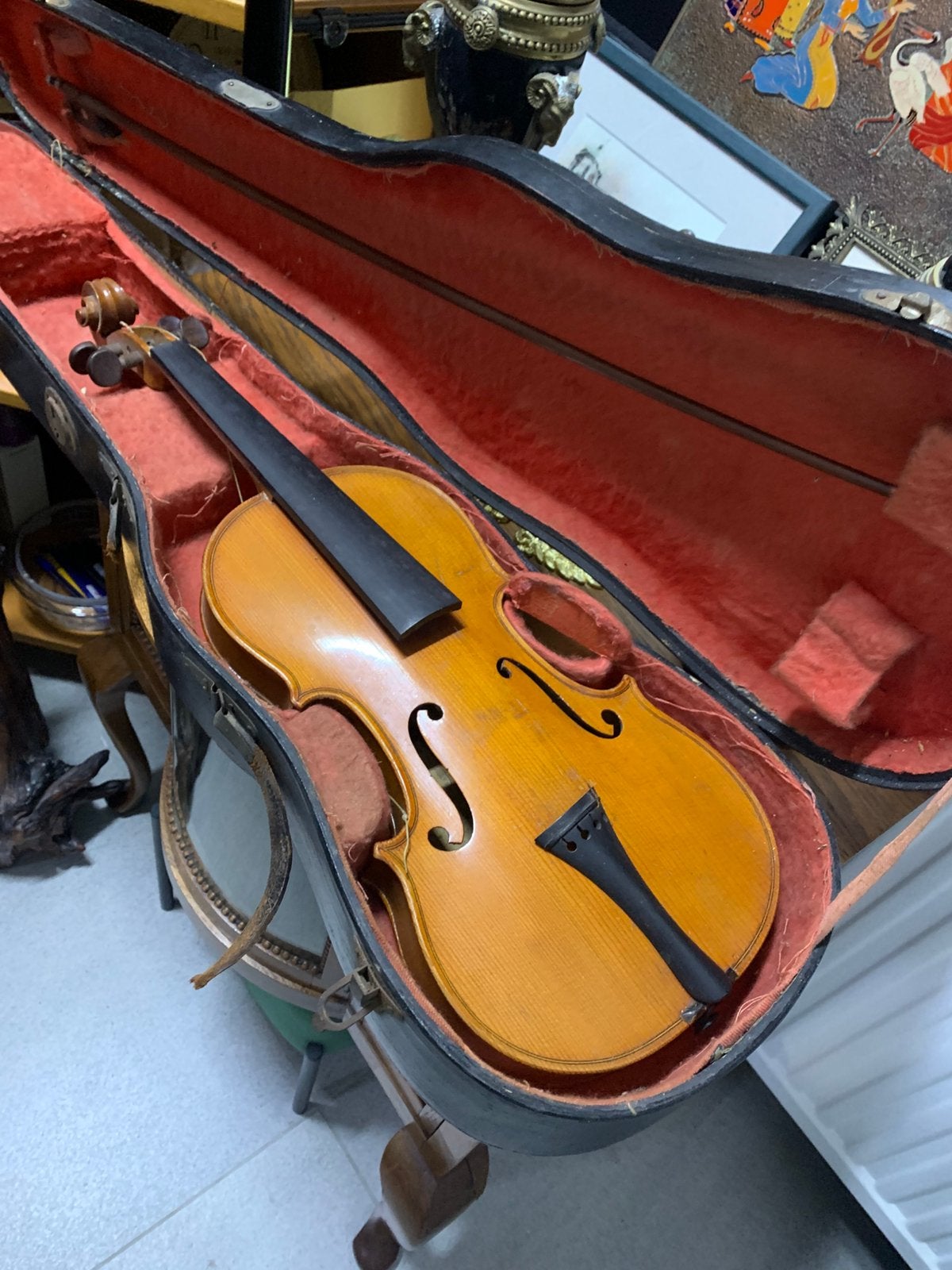 Violent vintage MANSUY, Musique & Instruments, Enlèvement ou Envoi, Utilisé, Violon, Avec valise