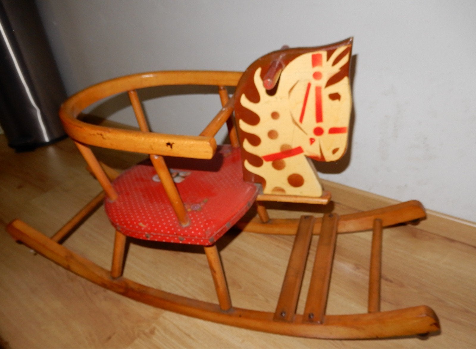Vintage hobbelpaard - schommelpaard, Ophalen, Gebruikt