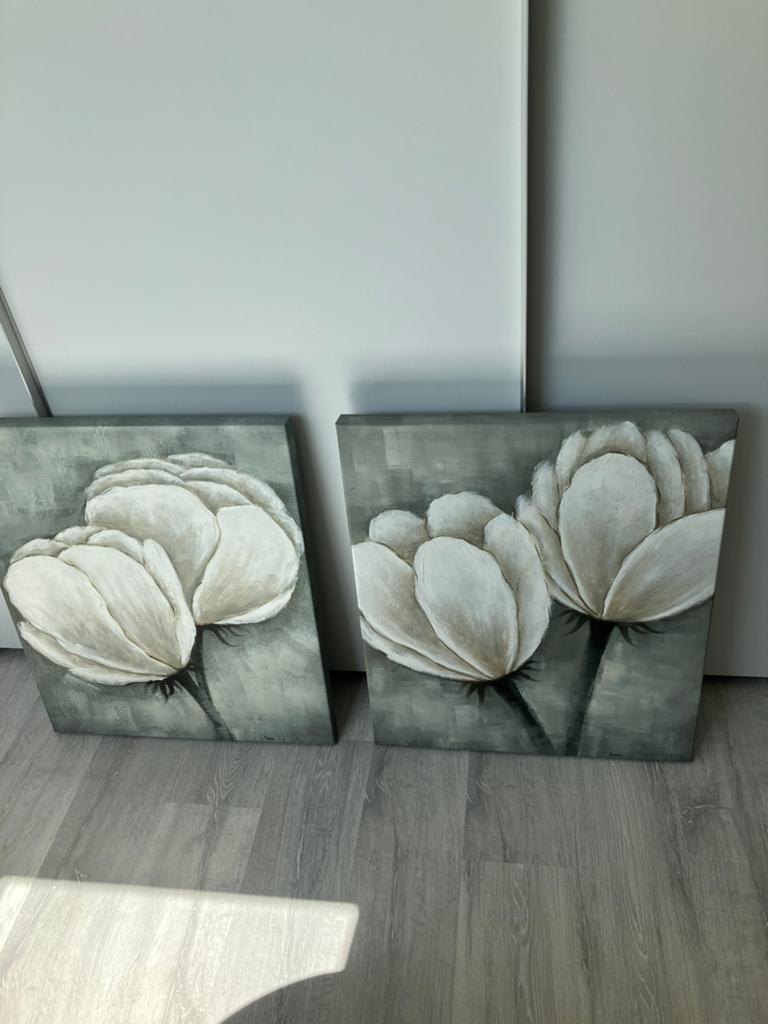 Schilderij tweeluik, Antiek en Kunst, Kunst | Schilderijen | Modern, Ophalen