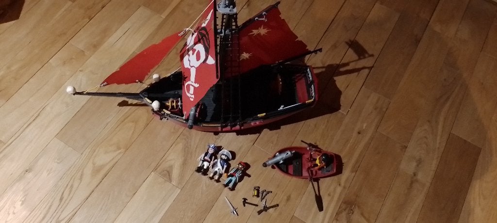 playmobil piratenboot, Kinderen en Baby's, Ophalen of Verzenden, Gebruikt, Boot/Schip