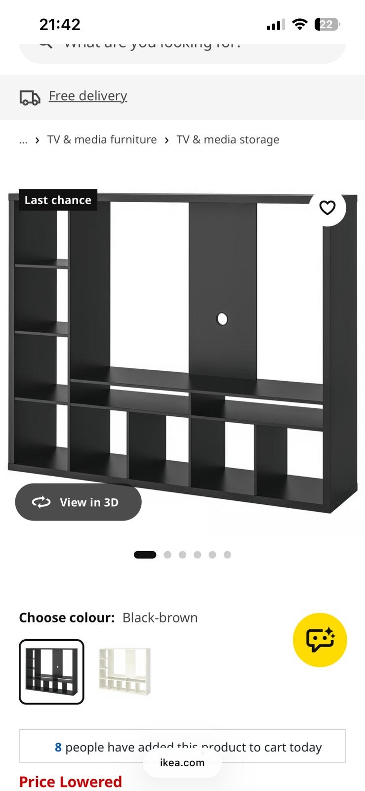 TV-meubel LAPPLAND Ikea, Ophalen, 100 tot 150 cm, 150 tot 200 cm, Zo goed als nieuw