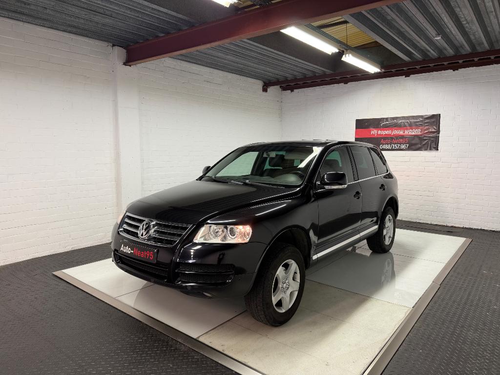 Vw Touareg 2.5TDI Reeds Gekeurd v Verkoop 1ste eigenaar, Auto's, Zwart, Overige kleuren, Electronic Stability Program (ESP), Leder