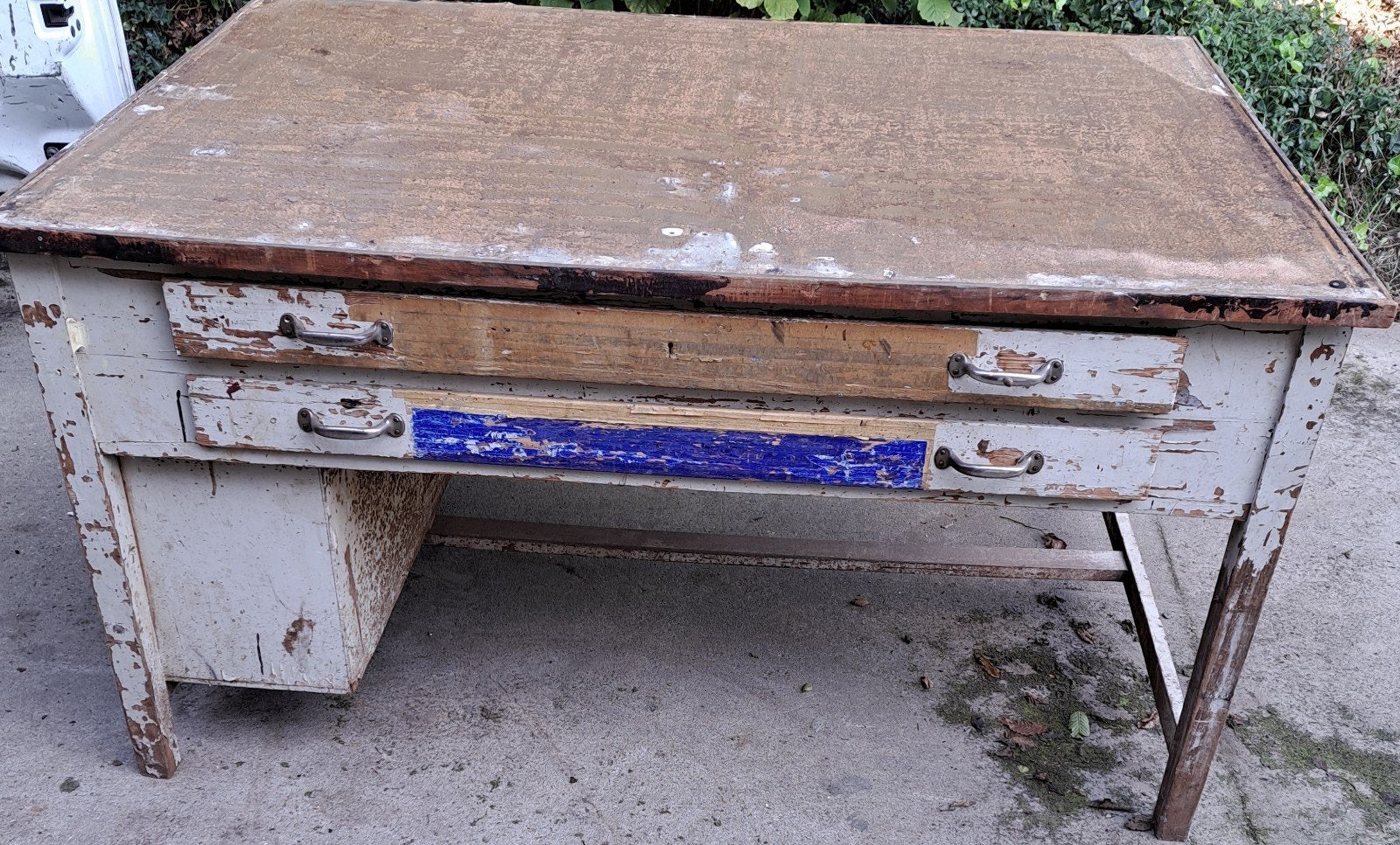 tafel tafels oude werktafels, Ophalen