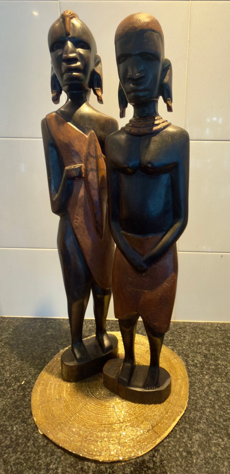 Antiek houtsnijwerk, Afrique, Bois, 50 - 100 cm, Enlèvement