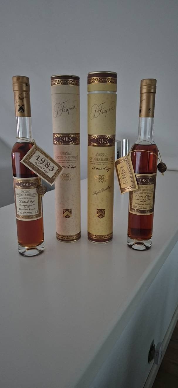 Cognac Frapin Grande Champagne 1983, Collections, Vins, Enlèvement, Champagne, Pleine
