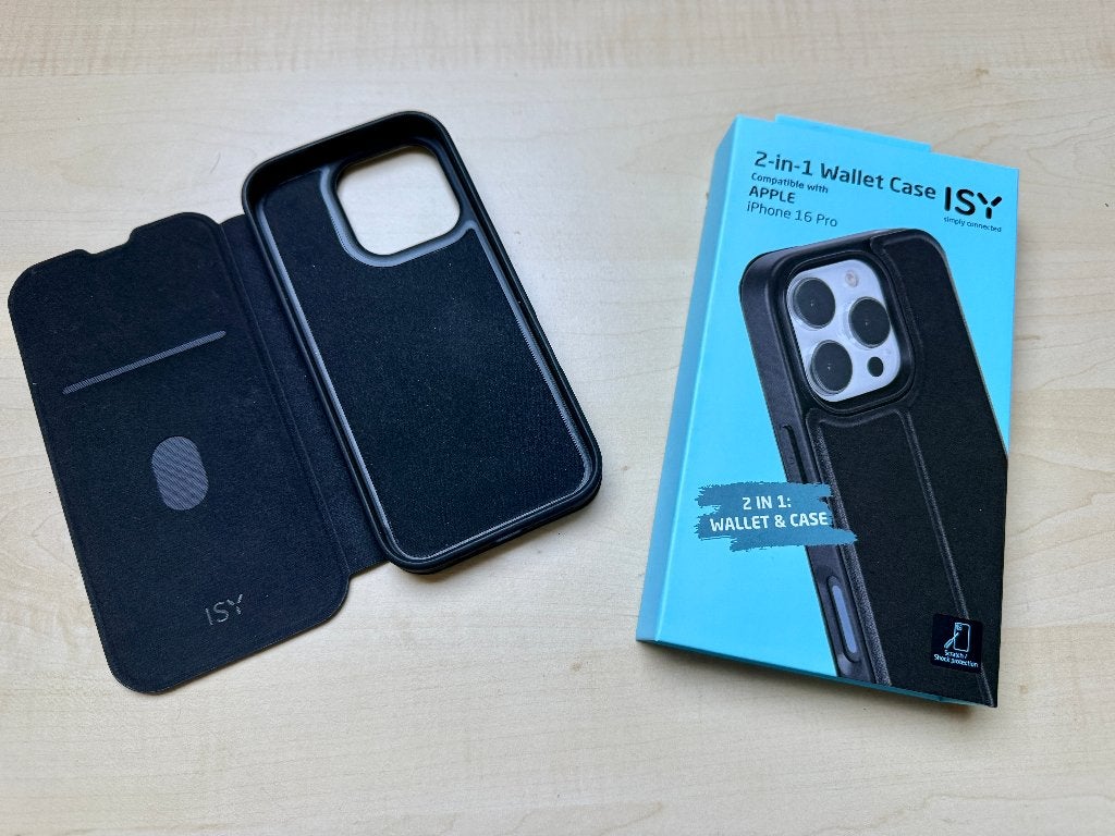 2-in-1 Wallet Case ISY voor iphone 16 pro (zwart), Télécoms, Téléphonie mobile | Housses, Coques & Façades | Apple iPhone, IPhone 16 Pro