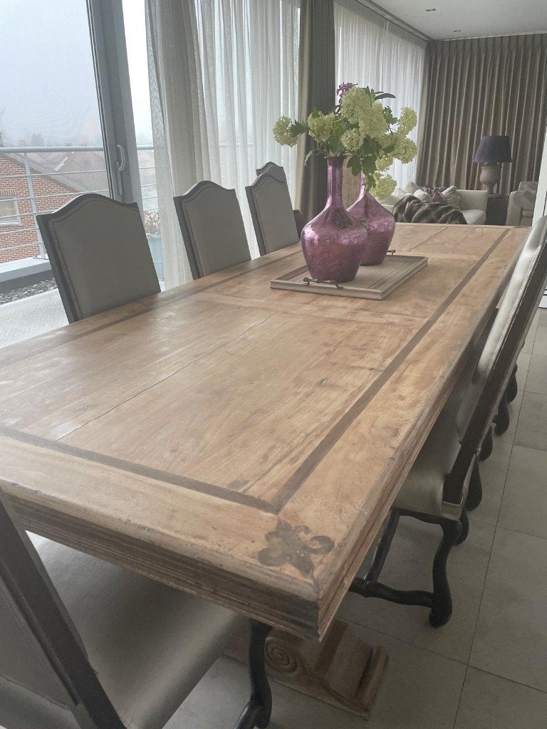 Grote eikentafel, Ophalen, Zo goed als nieuw, Rechthoekig, Eikenhout