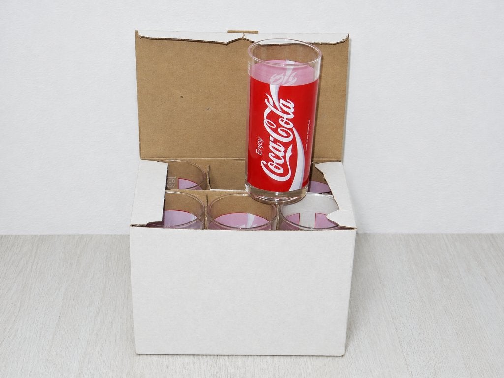 6 rode Coca-Cola glazen, NIEUW, Verzamelen, Ophalen, Nieuw, Frisdrankglas