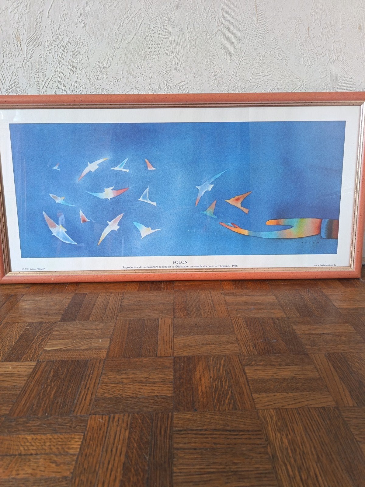 Lithographie Jean Michel Folon 2011, Encadré, Enlèvement, Lithographie