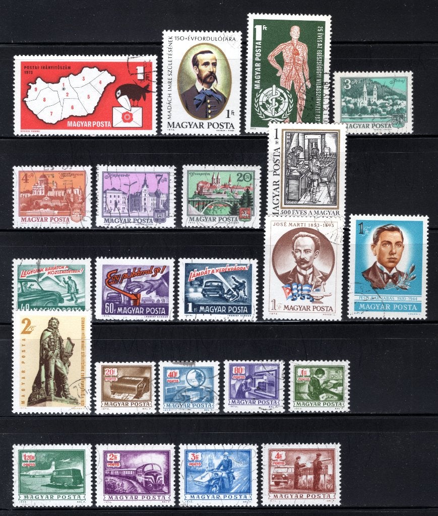 HONGARIJE Lot 1973 gestempeld, Verzenden, Gestempeld