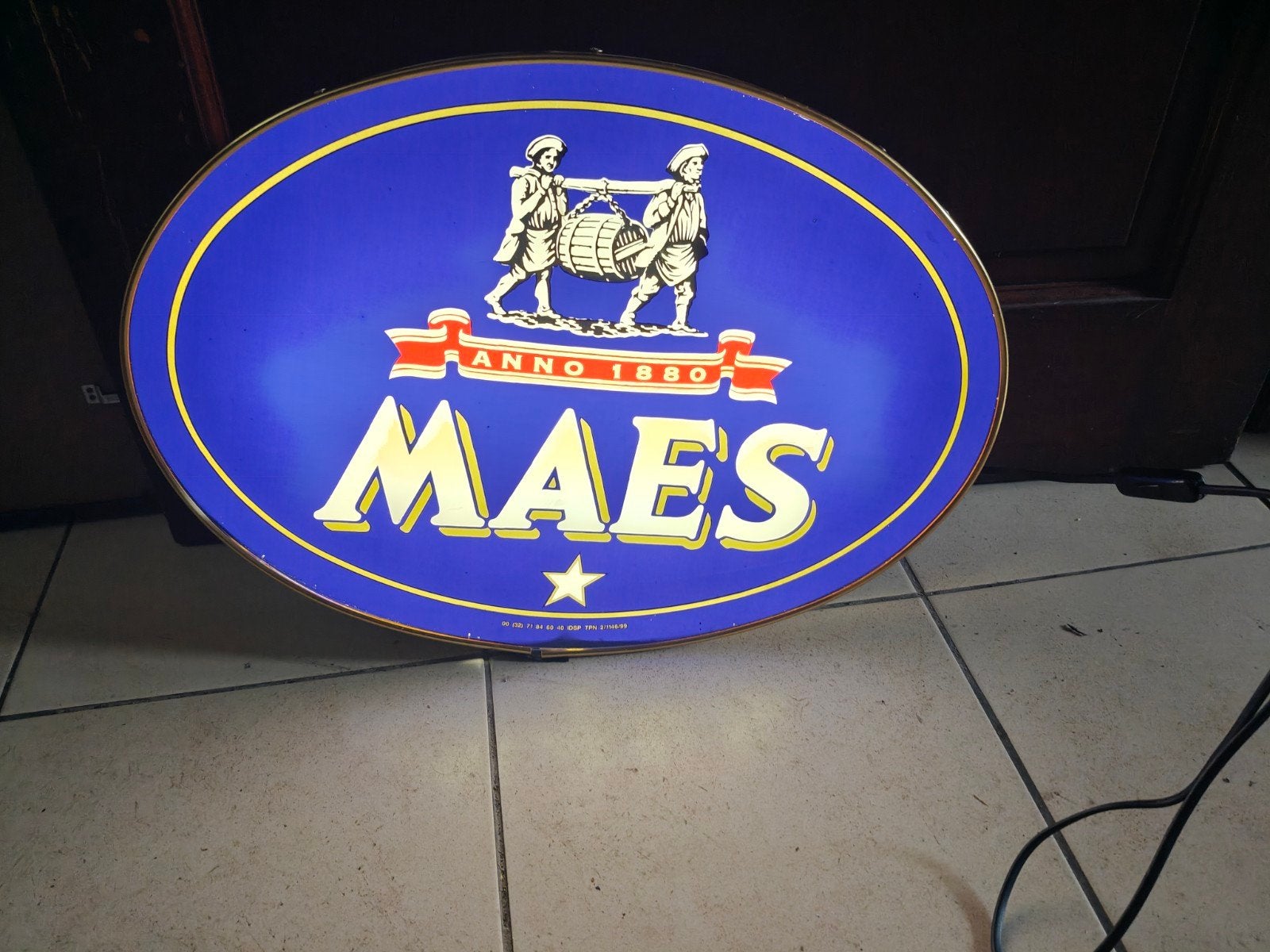Lichtreclame Maes, Ophalen of Verzenden, Gebruikt, Reclamebord, Plaat of Schild, Overige merken