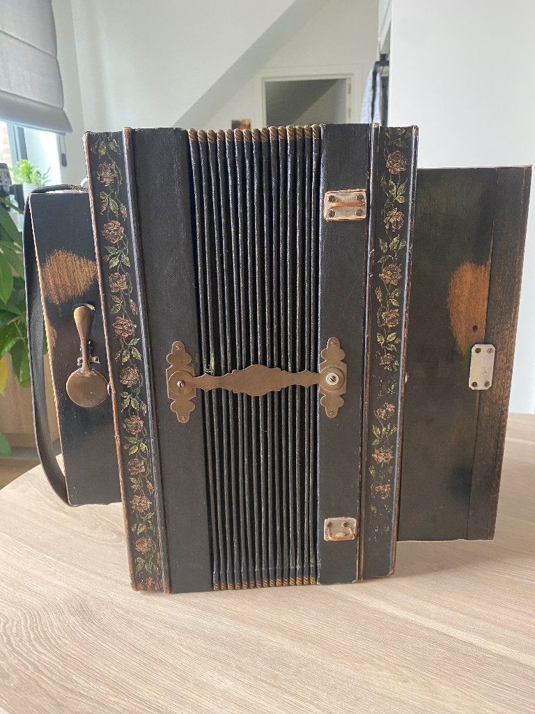 Accordeon jaren 1900, Ophalen, Gebruikt, Knopaccordeon, Met riemen